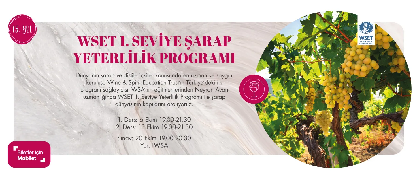 WSET-1. Seviye Şarap Yeterlilik Programı Ekim 2025