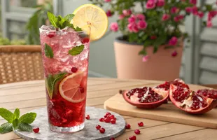 Pomegranate Elderflower Spritzer
