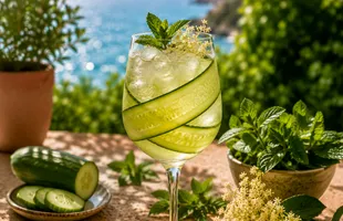 Salatalıklı Mürver Spritz