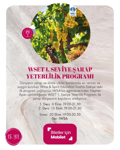 WSET-1. Seviye Şarap Yeterlilik Programı Ekim 2025