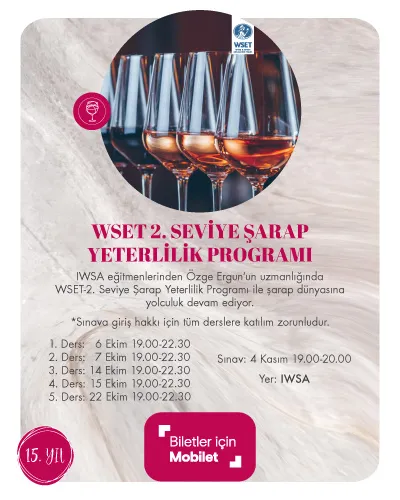 WSET-2. Seviye Şarap Yeterlilik Programı-Ekim 2025