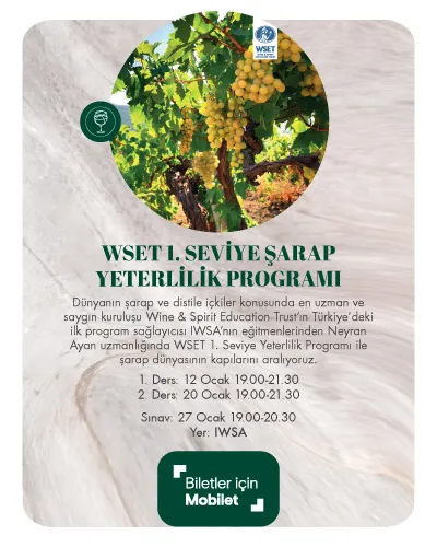WSET 1. SEVİYE ŞARAP YETERLİLİK PROGRAMI-OCAK 2026