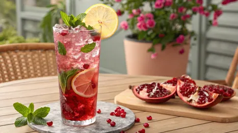 Pomegranate Elderflower Spritzer