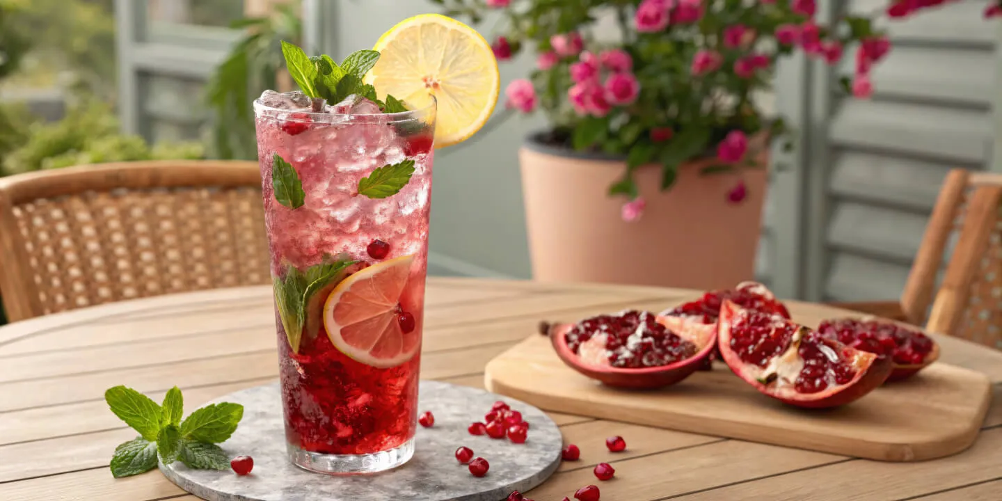 Pomegranate Elderflower Spritzer
